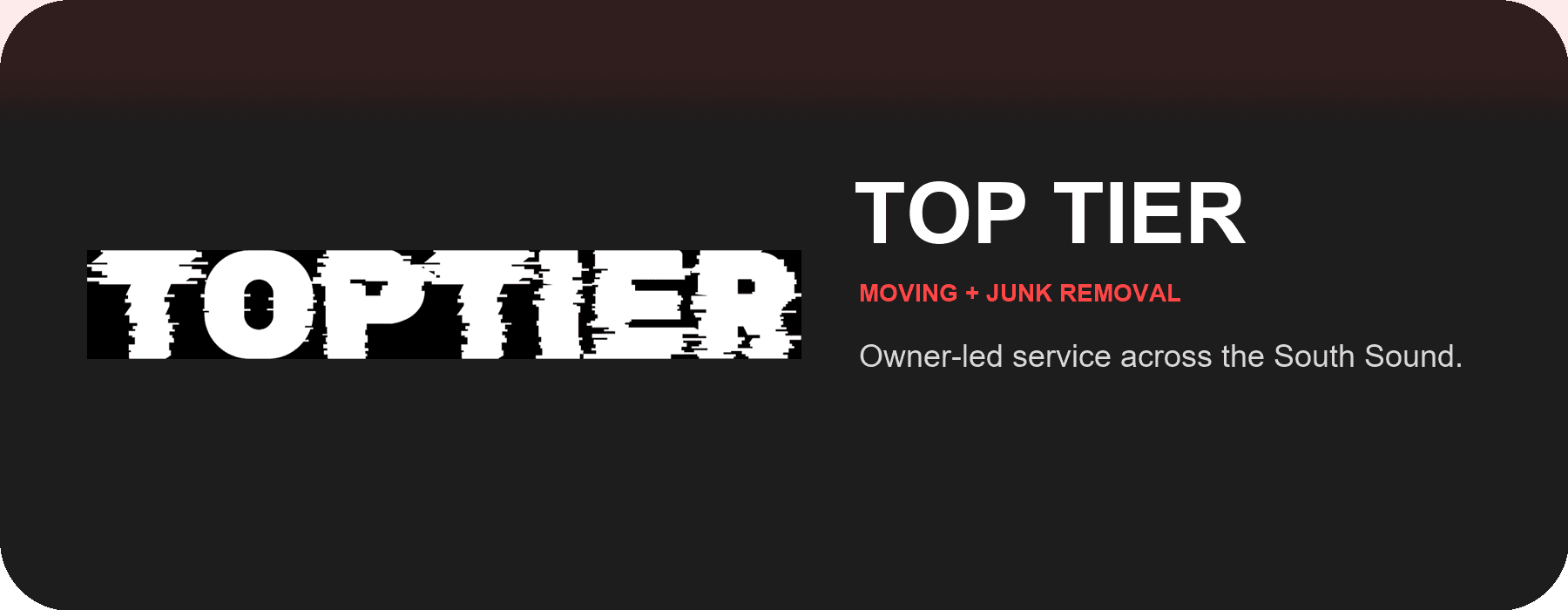 Top Tier moving and junk removal banner