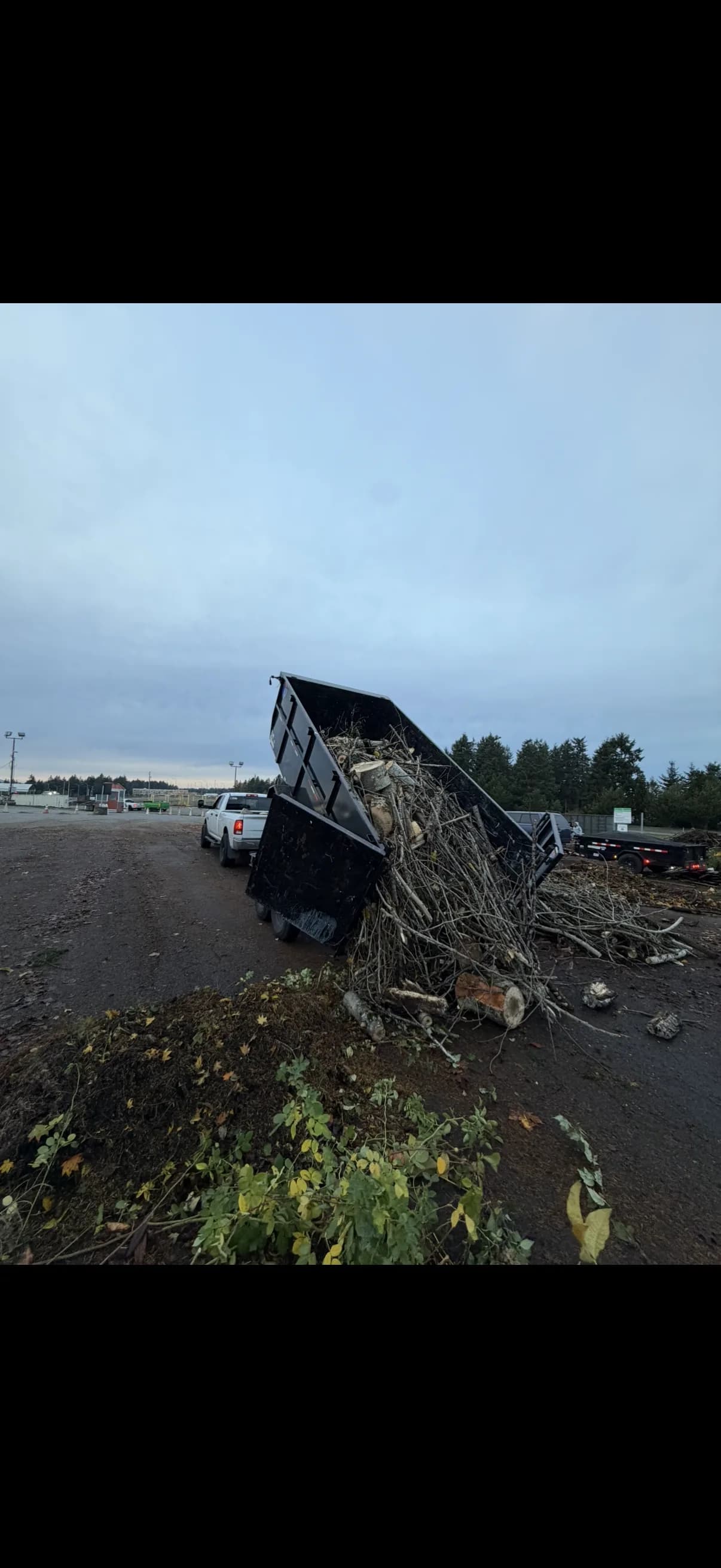 Large trailer loaded to capacity with removal items