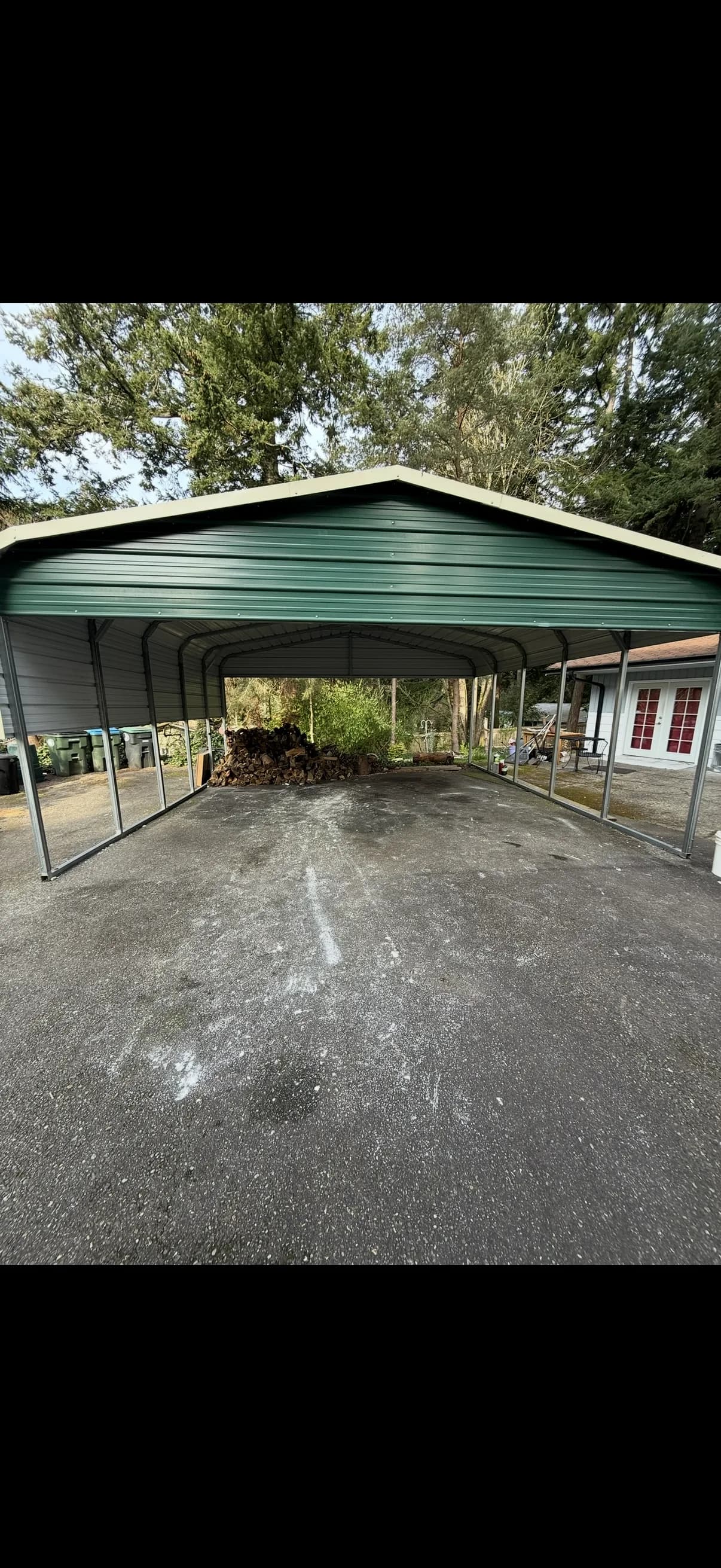 Carport cleared and opened back up after a cleanup project