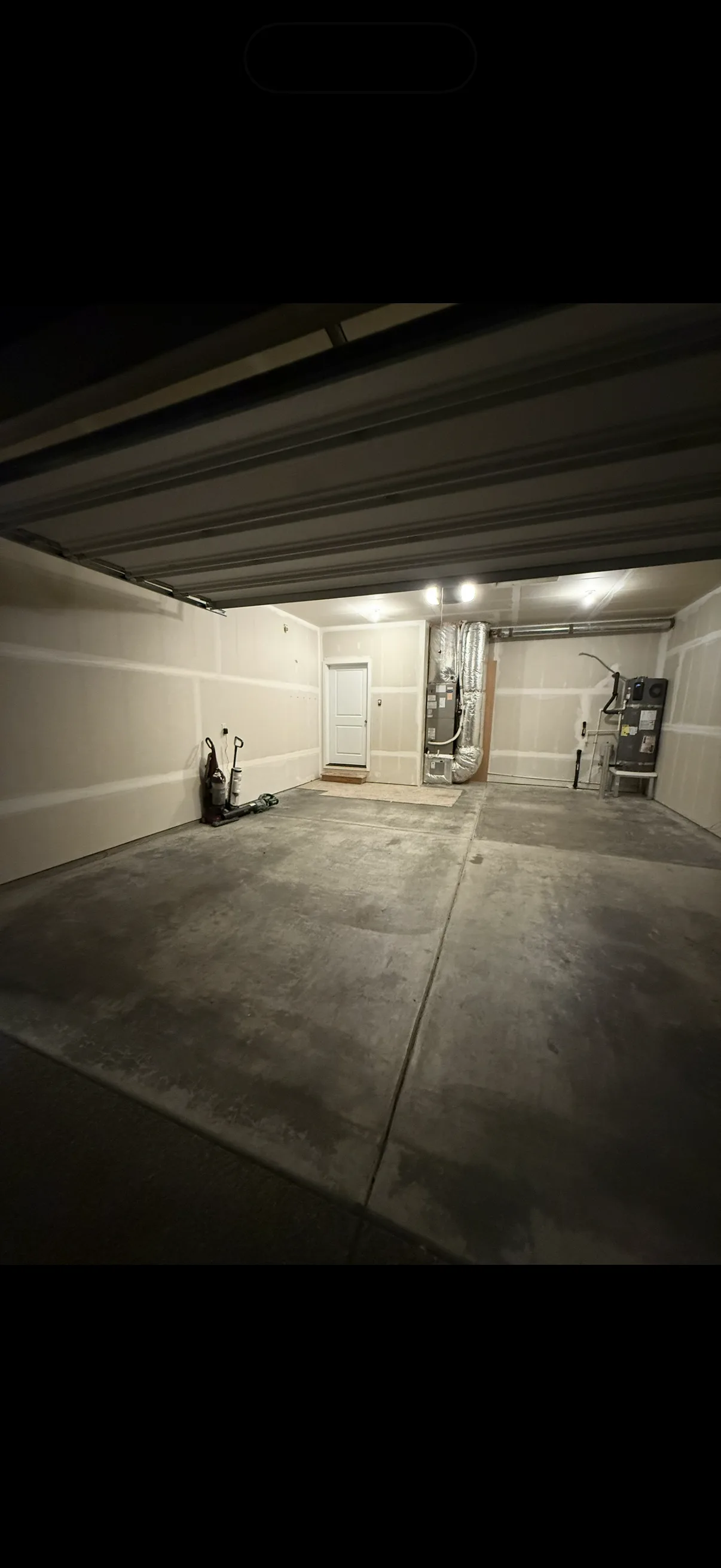 Clean empty garage after cleanout project